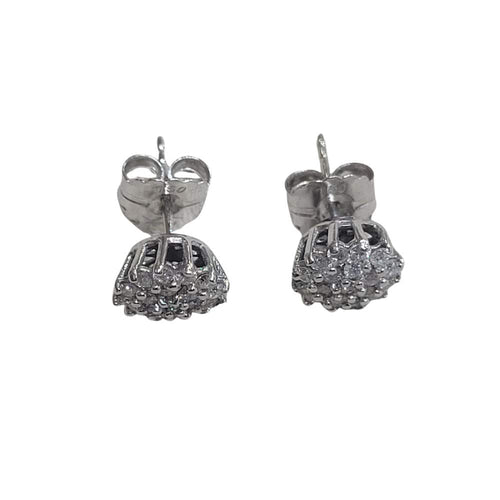 Boucles d'oreilles Boucles d'oreilles en or blanc 18 carats et diamants 58 Facettes PE551
