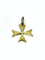 Pendentif Pendentif croix de Malte en or jaune 18 carats 58 Facettes