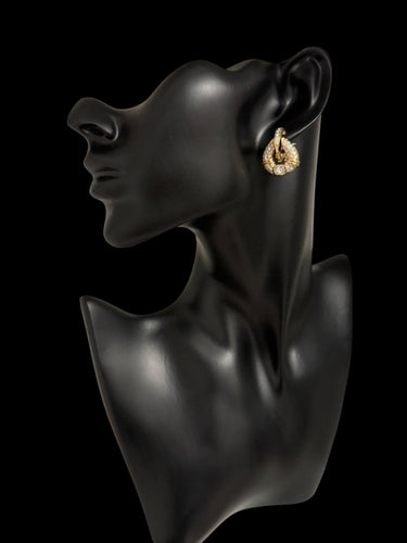 Boucles d'oreilles Boucles d'oreilles or jaune avec diamants naturels de 2,50 carats certifiés HRD 58 Facettes