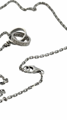 Collier Cartier Love or gris et diamants