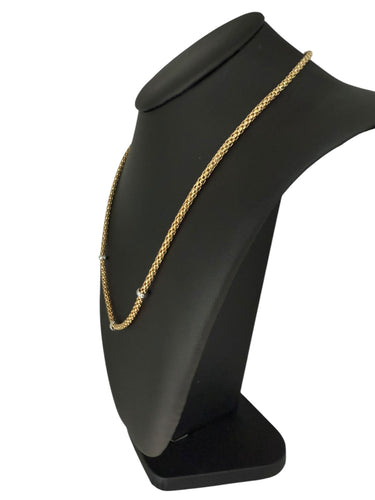 Collier Fope Collier en or jaune et blanc avec diamants 58 Facettes