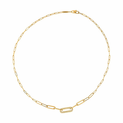 Dinh Van Collier Maillon Or jaune Diamant