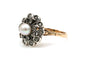 Bague 63 Bague Napoléon III en or jaune et argent, perle et diamants 58 Facettes B496