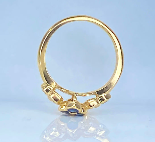 Mauboussin - Bague en or jaune 18 carats et saphirs et diamants