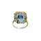 Bague 53 Bague en platine avec diamants et saphirs 58 Facettes Q185B