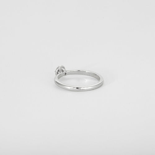 Bague 54 Solitaire or blanc diamant 58 Facettes 3121182