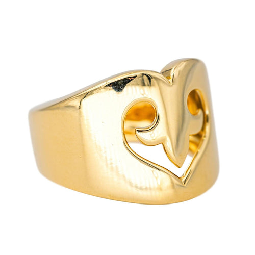 Bague 53 O.J. Perrin Bague Cocktail Cœur Légende Or jaune 58 Facettes 4566120CN