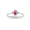 Bague Bague en or blanc avec rubis de 0,50 ct et diamants 58 Facettes 17745