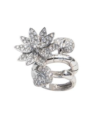 Bague Souplesse Or blanc 18K Diamants