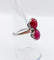 Bague 52 Bague Art Déco Platine et 6,70 carats cabochon rubis et diamant triangle (1950) 58 Facettes A05019