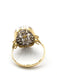 Bague 53 Bague en or jaune et blanc avec ancienne mine et huit huit diamants 58 Facettes