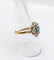 Bague 59.5 Epner - Bague marquise en or 18k et platine, pierre verte et diamants 58 Facettes A06589