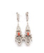 Boucles d'oreilles Boucles d'oreilles en or blanc avec diamants et corail 58 Facettes