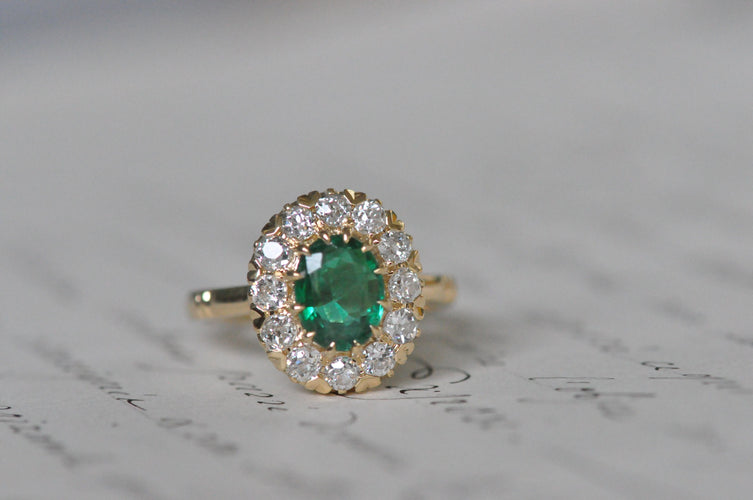 Bague 54 bague émeraude verte antique 58 Facettes
