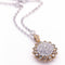 Collier Collier Fleur de TOURNESOL Or Rose et Diamants 58 Facettes D360911FV