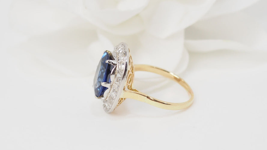 Bague 50.5 Bague Saphir Verneuil Diamants 58 Facettes 32588