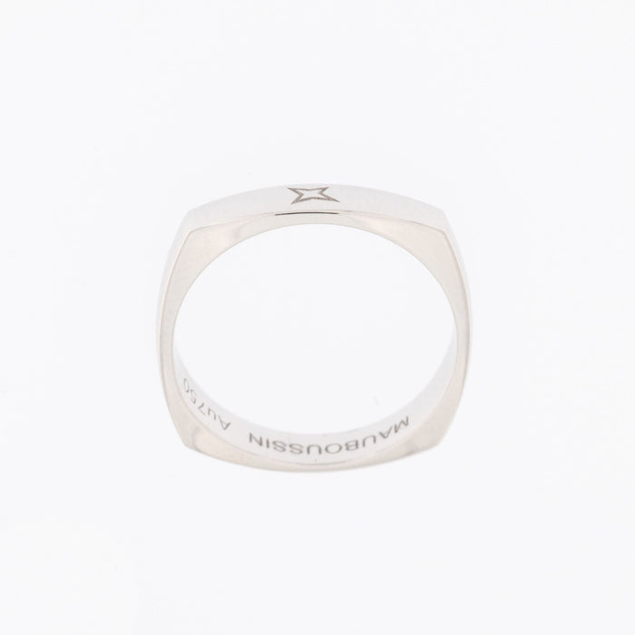 Bague 58.5 MAUBOUSSIN -  bague bandeau en or blanc 58 Facettes