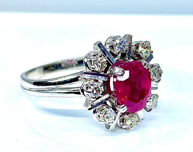 Bague 50 Bague Rubis Diamants 58 Facettes AB248