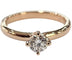 Bague 51 Bague solitaire avec diamant certifié HRD de 0,30 ct en or rose 58 Facettes E30