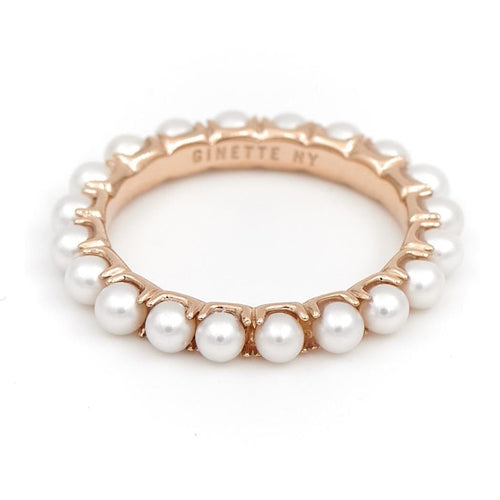 Bague 54 Ginette NY Bague Alliance Maria Or rose Perle 58 Facettes 2393914CN