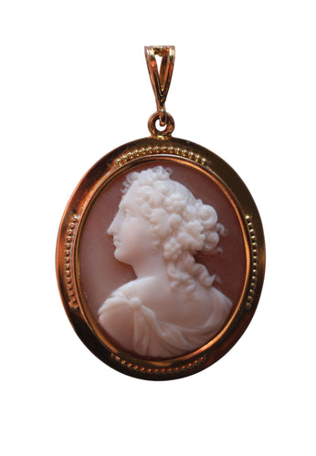 Pendentif Pendentif camée ancien en or jaune 58 Facettes 591