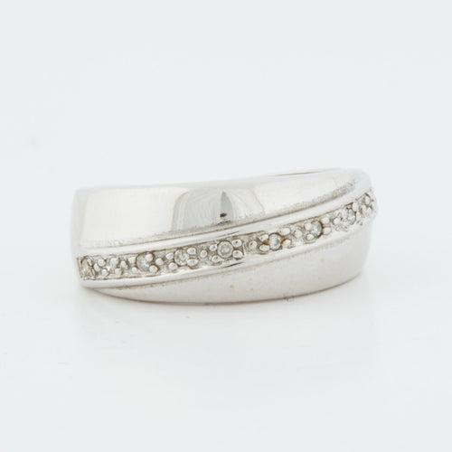 Bague 46 BAGUE EN OR BLANC 18 CARATS 58 Facettes REF 11065/08