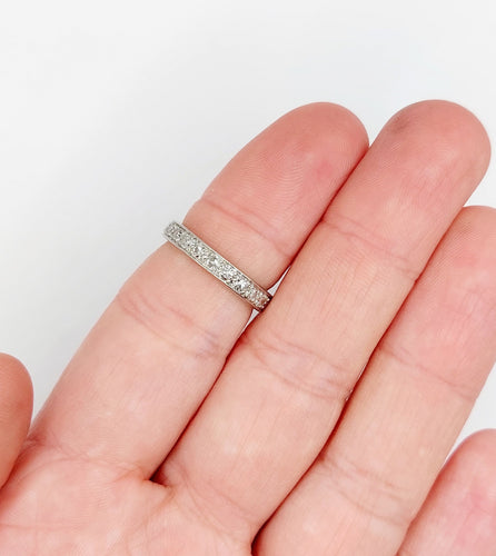 Alliance américaine Art Déco Platine et 0,66 carats de diamants 58 Facettes A06233