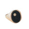 Bague 58.5 Bague Chevalière Mixte Onyx Diamant or jaune 58 Facettes AA 1743