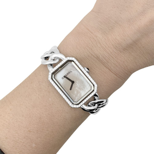 Montre Montre Chanel "Première chaine", acier, nacre et diamants 58 Facettes 35048