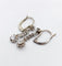 Boucles d'oreilles Dormeuses art deco or blanc 18k platine et diamants taille ancienne (circa 1930) 58 Facettes A05475