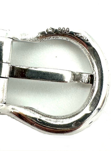 Bracelet HERMES. Collection "Boucle sellier", bracelet vintage argent PM 58 Facettes