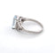 Bague vintage en or blanc avec aigue-marine de 2,40 ct et diamants de 0,25 ct