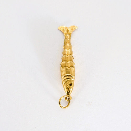Pendentif poisson articulé or jaune