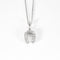 Collier Chaîne et pendentif fer à cheval en or blanc et diamants 58 Facettes B240747