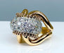 Bague Importante bague or jaune sertie de 33 diamants, vers 1960 58 Facettes AB391