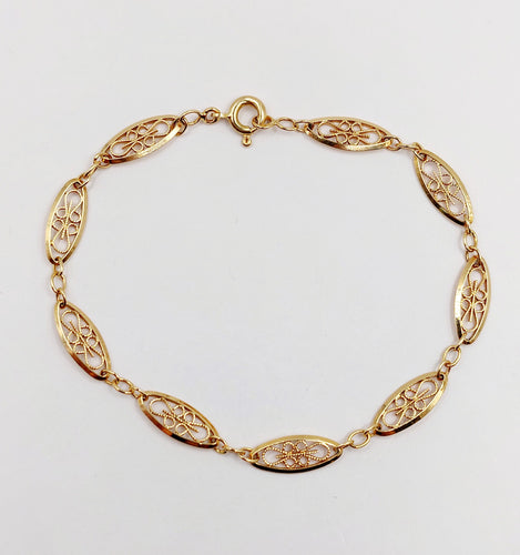 Bracelet Bracelet vintage or 18k mailles filigranées 58 Facettes A06313