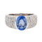 Bague 51 Bague Or blanc Saphir, Diamant 58 Facettes 3245016CN