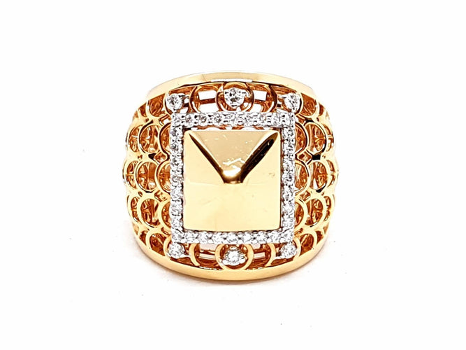 Bague 54 Bague Or rose Diamant 58 Facettes 578648RV
