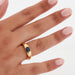 Ring 55 Yellow Gold Ring with Sapphire 58 Facettes REF 10002/13