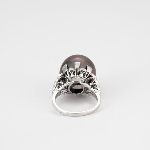 Bague SORTIJA ART DECO CON PERLA OSCURA de ORO 18K 58 Facettes Q538A (797)