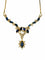 Collier or jaune saphirs et diamants 0,60 ct