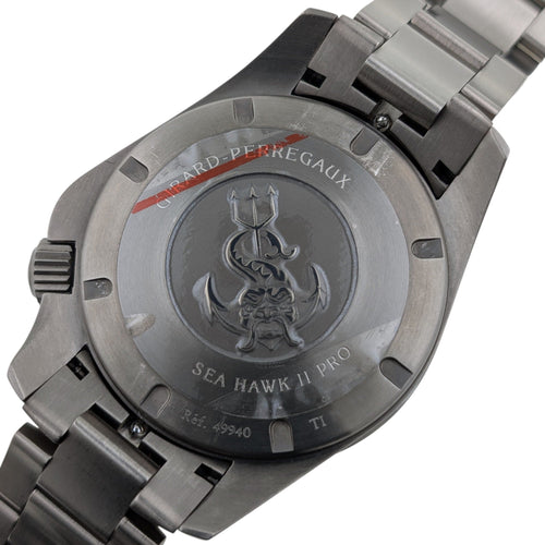 Montre Girard Perregaux Sea Hawk II Pro 3000m 49940 Titanium 2010 Deep Diver + International Guarantee + Papers RARE with Titanium Strap 58 Facettes