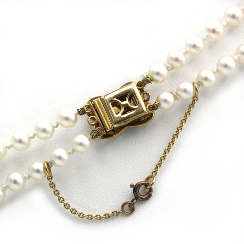 Collier Collier - Or jaune, Emeraudes & Perles 58 Facettes 240263R