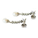 Boucles d'oreilles Boucles d'oreilles en platine avec diamants et perle 58 Facettes A1597