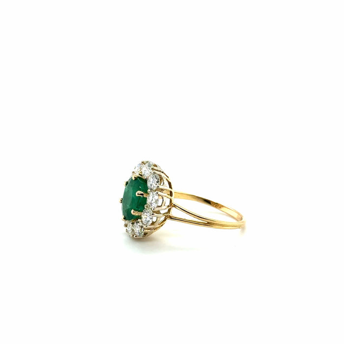 Bague 57 Bague Marguerite Emeraude et diamants 58 Facettes 1.0000330/1