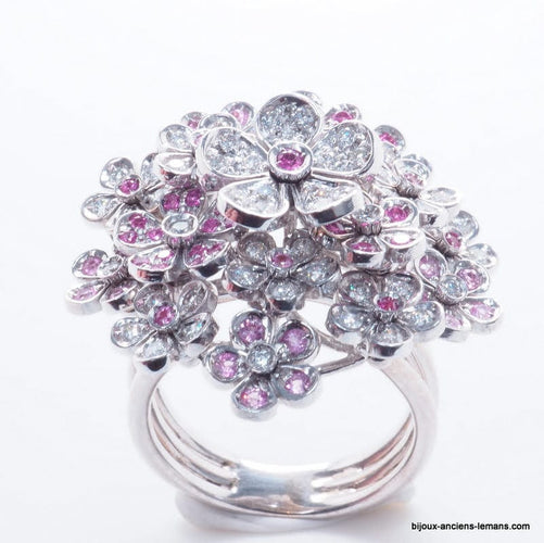 Bague Bague joaillerie saphir rose - ref 4402 58 Facettes 4402