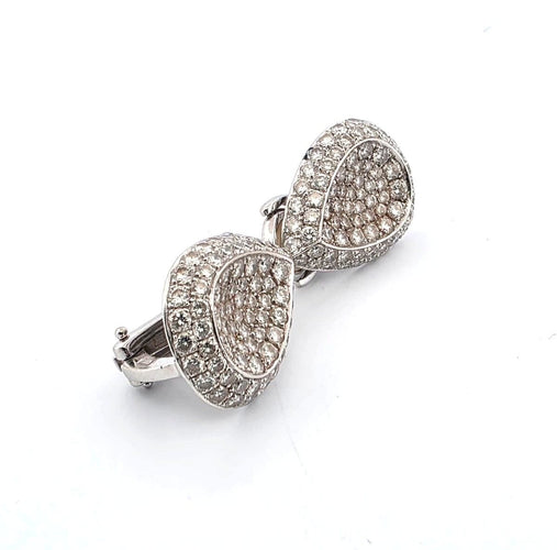 Boucles d'oreilles Boucles d'oreilles en or blanc avec diamants 58 Facettes