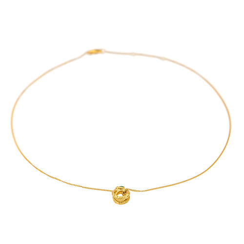 Gucci Collier Pendentif Ouroboros Or jaune Emeraude