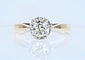 Bague 56 Bague solitaire en or jaune et platine, diamant 58 Facettes AB478