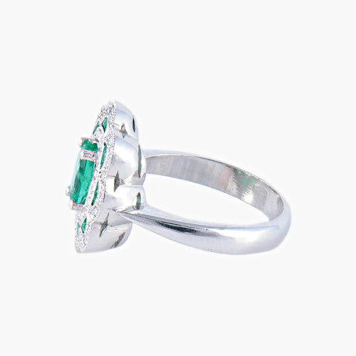 Bague 52 Bague Emeraude Diamants 58 Facettes